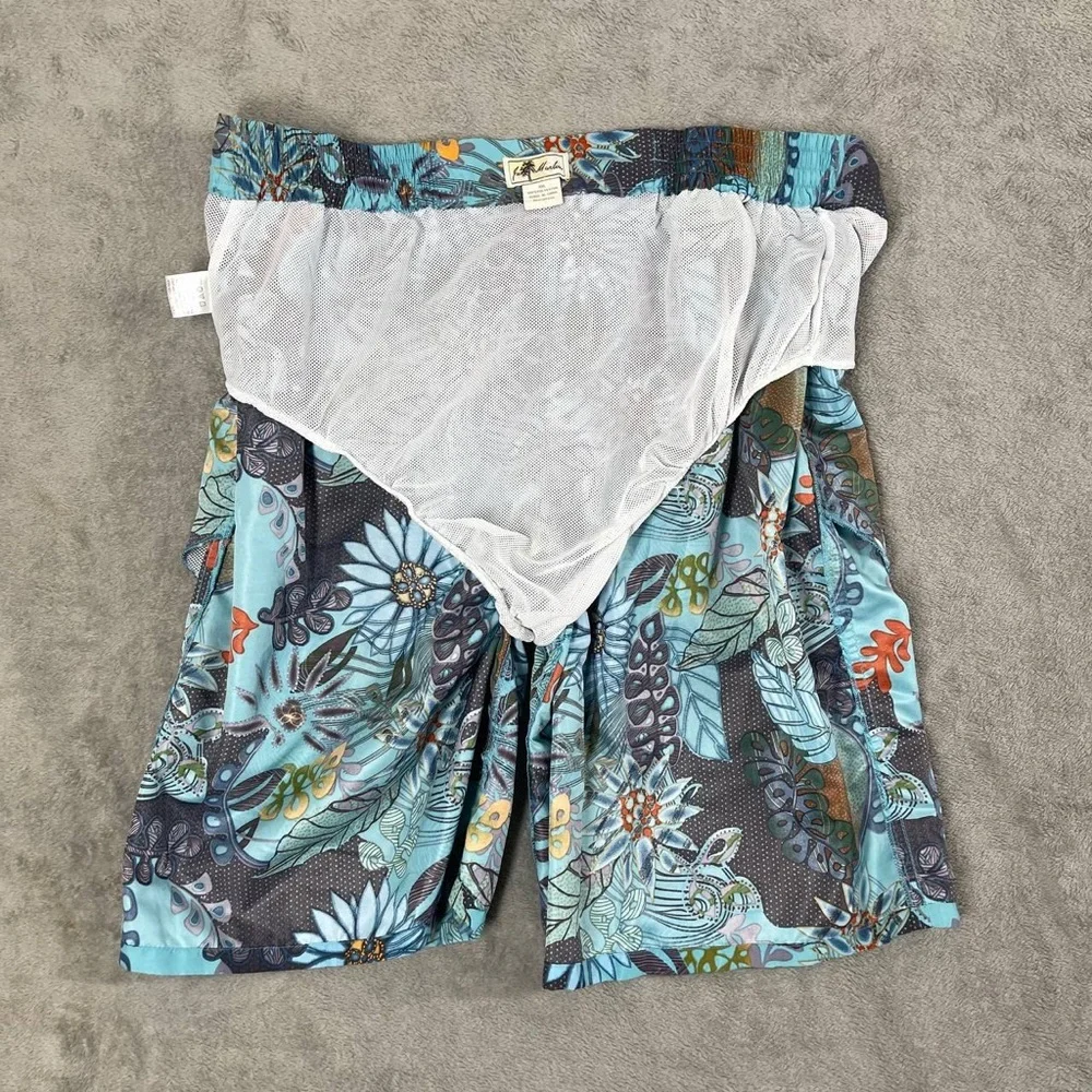 Joe Marlin XXL Swim‎ Shorts Men's Hybrid Trunks Hawaiian Drawstring Inseam  10”